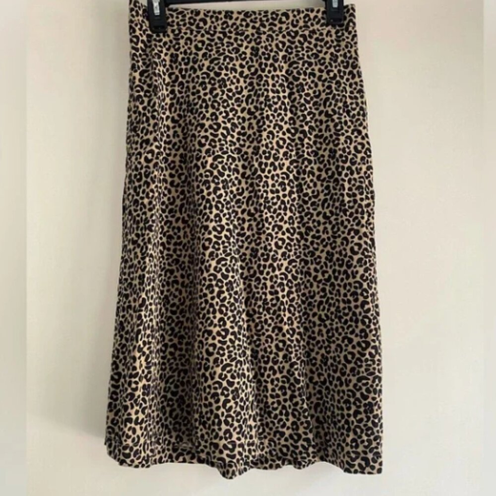 Old Navy Leopard Print Midi Skirt
